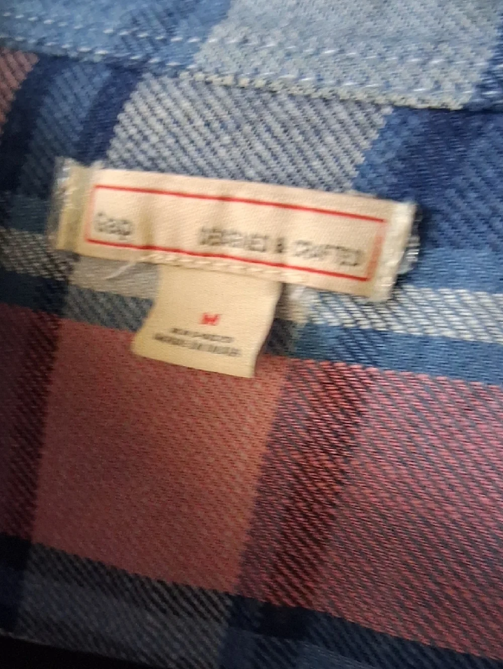 GAP Blue, Pink & White Plaid Womens Casual Boyfriend Blouse - Picture 5 of 7